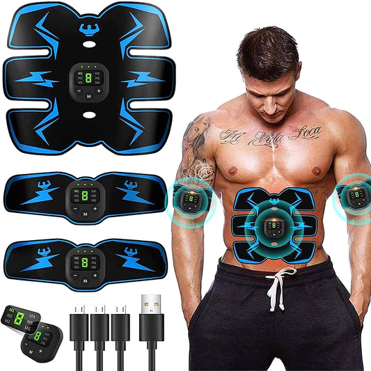 Rechargeable EMS Abdominal Muscle Stimulator ABS Trainer Toner Fitness Belt