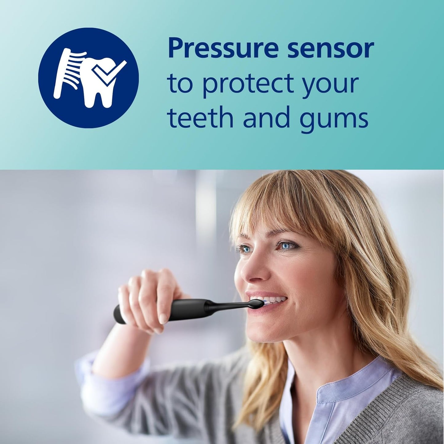 Sonicare ProtectiveClean 4300 Electric Toothbrush, Innovative Technology: Equipped with a pressure sensor to protect gums and an integrated timer for optimal brushing duration.