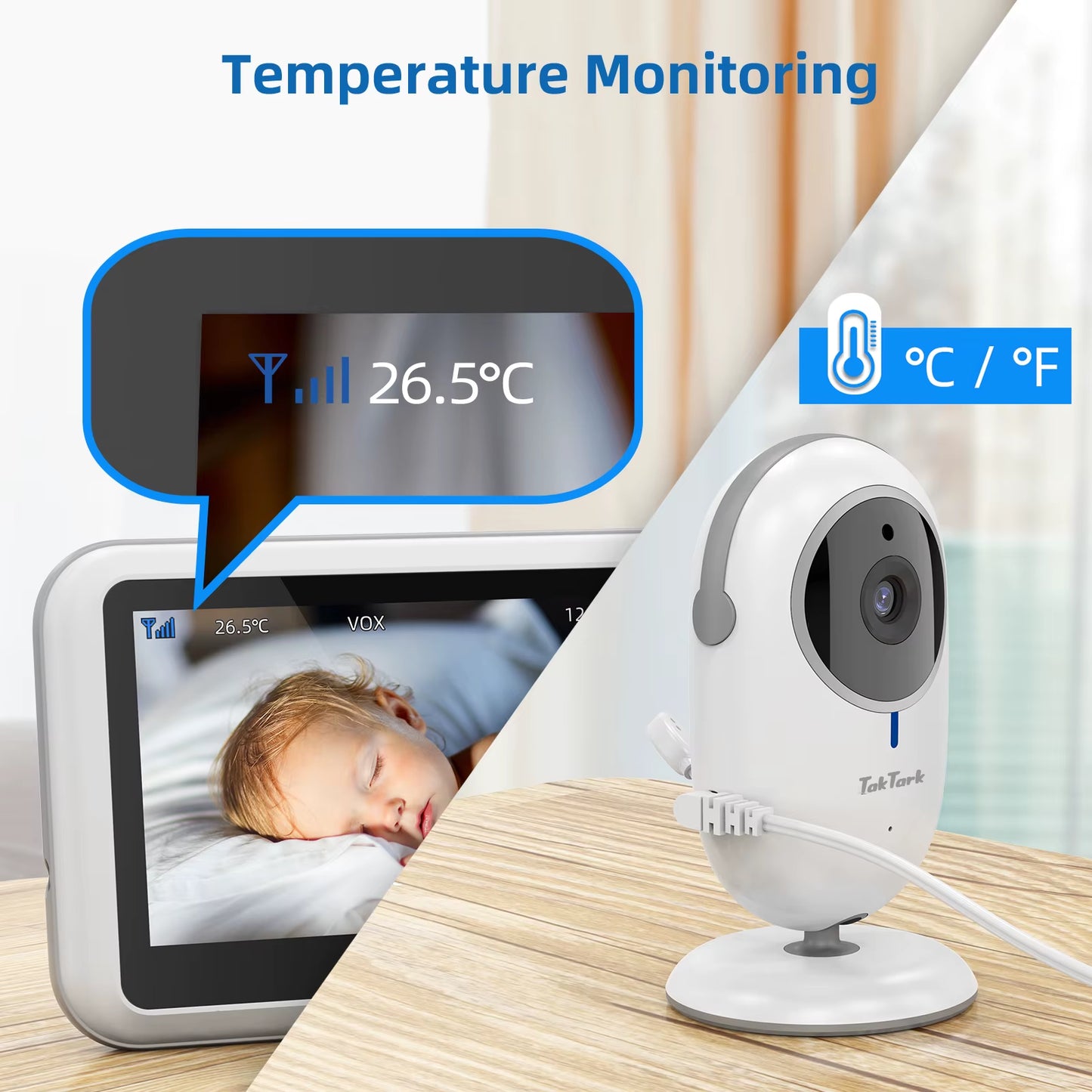 4.3 Inch Wireless Video Baby Monitor Mother Kids Survaillance Camera Auto Night Vision Two Way Audio Nanny Babysitter