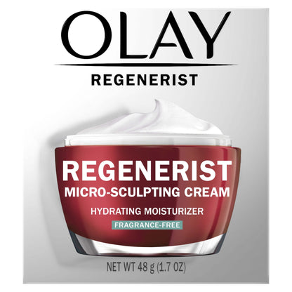 Olay Regenerist Micro-Sculpting Wrinkle Cream Facial Moisturizer, Fragrance-Free, 1.7 oz