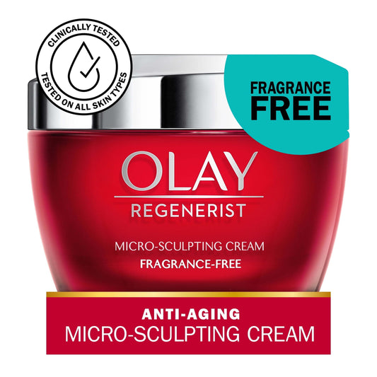 Olay Regenerist Micro-Sculpting Wrinkle Cream Facial Moisturizer, Fragrance-Free, 1.7 oz