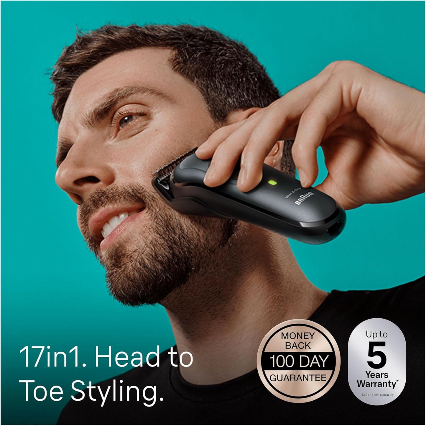 **Series 5 10-in-1 Male Grooming Kit: Beard Trimmer, Hair Clippers, Nose & Precision Trimmer – Perfect Gift for Men, Model MGK5445 (Black)**