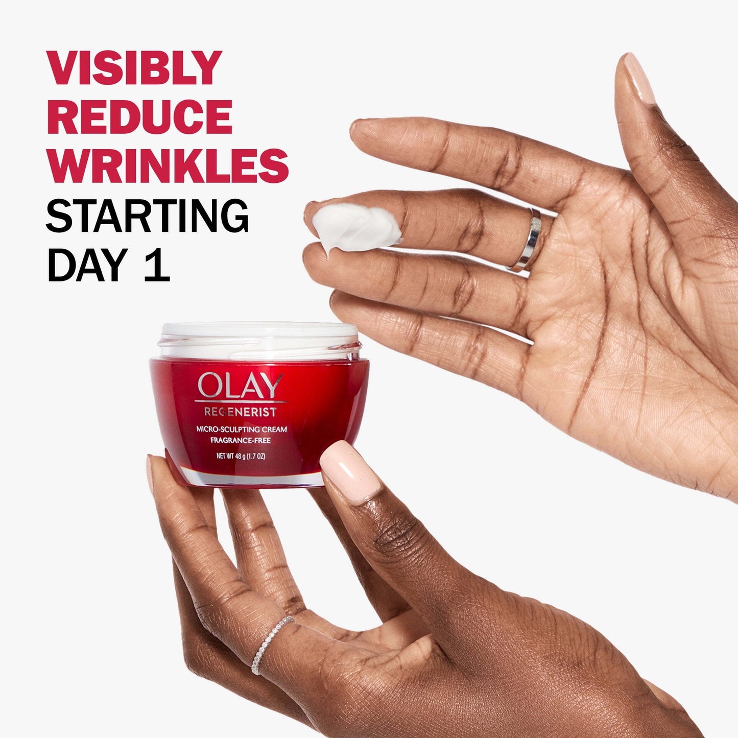 Olay Regenerist Micro-Sculpting Wrinkle Cream Facial Moisturizer, Fragrance-Free, 1.7 oz